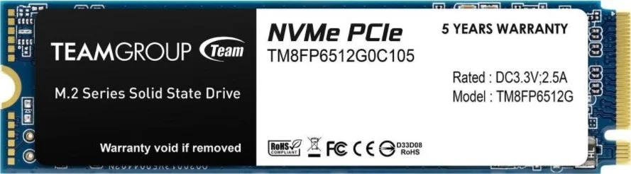 حافظه اس اس دی اینترنال Team Group MP33 M.2 2280 512GB PCIe 3.0 x4 با NVMe 1.3 3D NAND حافظه اس اس دی اینترنال Team Group MP33 M.2 2280 512GB PCIe 3.0 x4 با NVMe 1.3 3D NAND