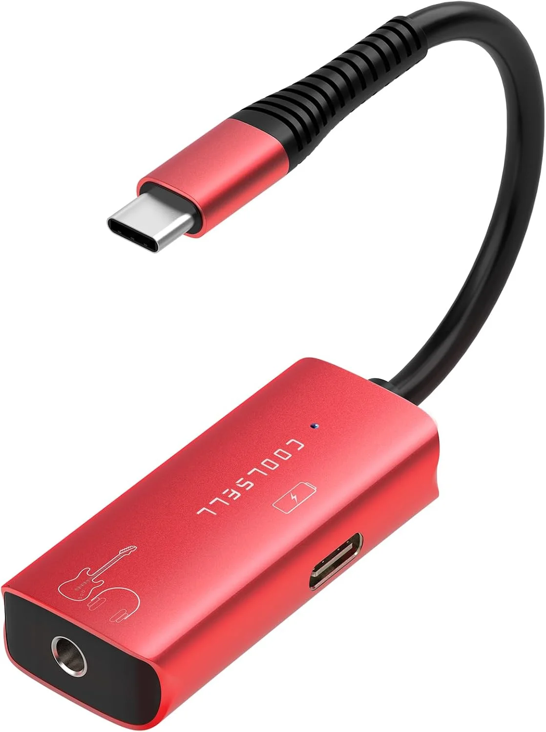اینترفیس صوتی برای گیتار، اینترفیس گیتار USB C با کیفیت 24 بیت/192 کیلوهرتز برای ضبط صدا، اینترفیس میکروفون جیبی سازگار با آیفون، آیپد، مک و کامپیوتر