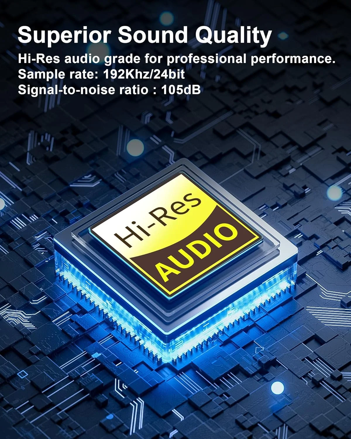 کارت صدای قابل حمل 24bit/192kHz، دارای دو دستگیره تنظیم گین، رابط استریو USB-C و آیفون برای پخش زنده و ضبط، سازگار با میکسر/کارت صدا برای پادکسترها و تولیدکنندگان محتوا