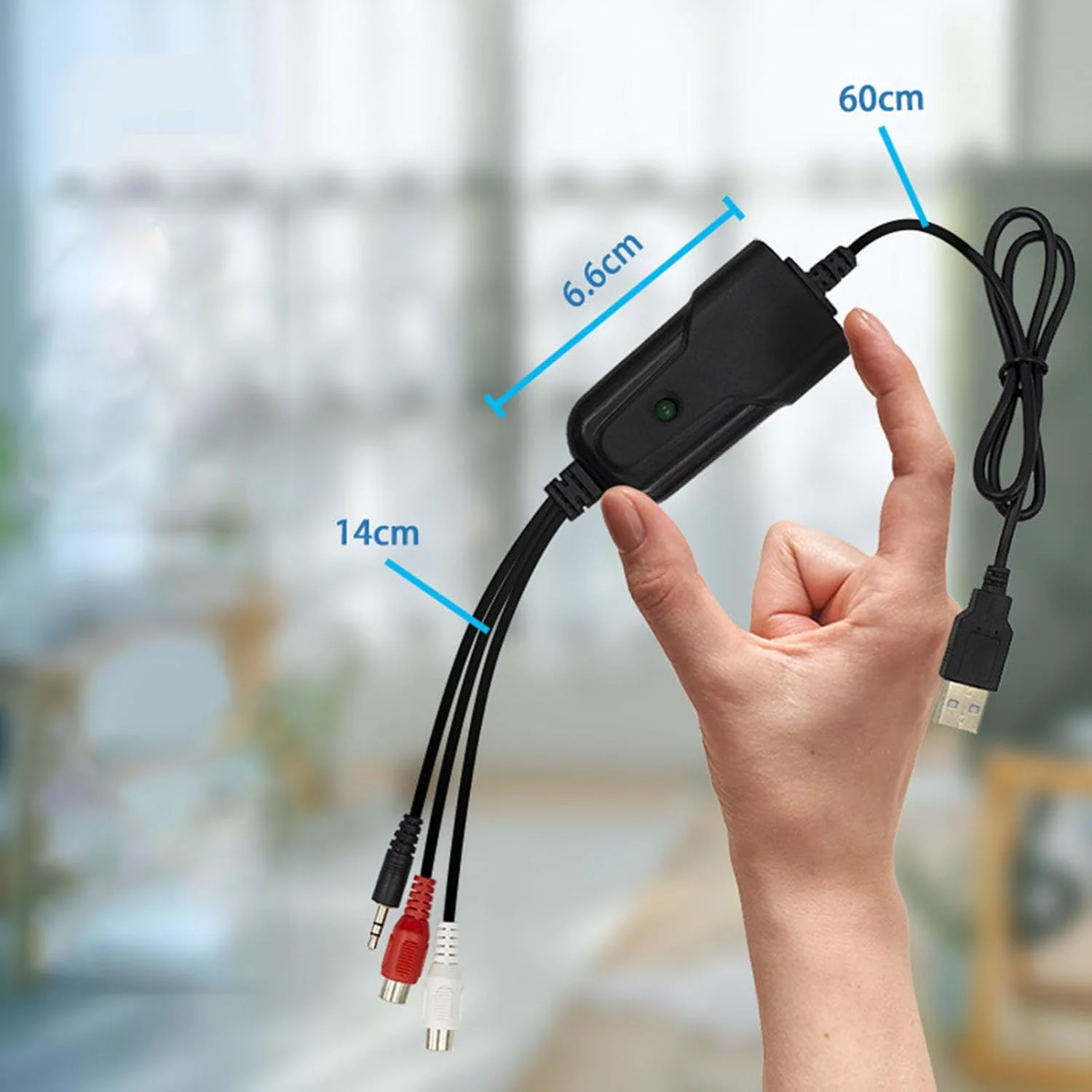 دستگاه ضبط صدا USB، تبدیل نوار کاست به MP3، گیرنده صدا با نرم افزار ویرایش، اتصال چند منظوره، مصرف برق پایین، با رابط 3.5 میلی متری و AV