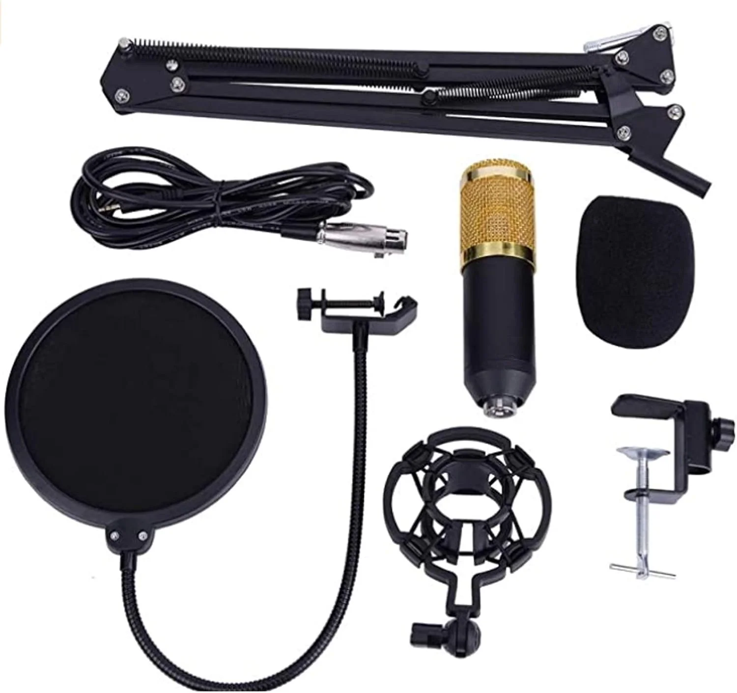 میکروفون کاندنسر مدل BM-800 به همراه کارت صدا و میکسر 2 کانال
