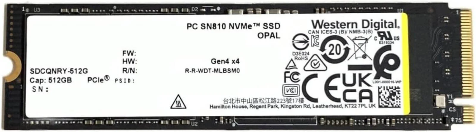 وسترن دیجیتال PC SN810 M.2 NVMe SSD، 512 گیگابایت، راه حل ذخیره سازی پرسرعت، PCIe Gen 4، عملکرد خواندن/نوشتن استثنایی، ایده آل برای بازی و استفاده حرفه ای، قابل اعتماد و بادوام | SN810 وسترن دیجیتال PC SN810 M.2 NVMe SSD، 512 گیگابایت، راه حل ذخیره سازی پرسرعت، PCIe Gen 4، عملکرد خواندن/نوشتن استثنایی، ایده آل برای بازی و استفاده حرفه ای، قابل اعتماد و بادوام | SN810