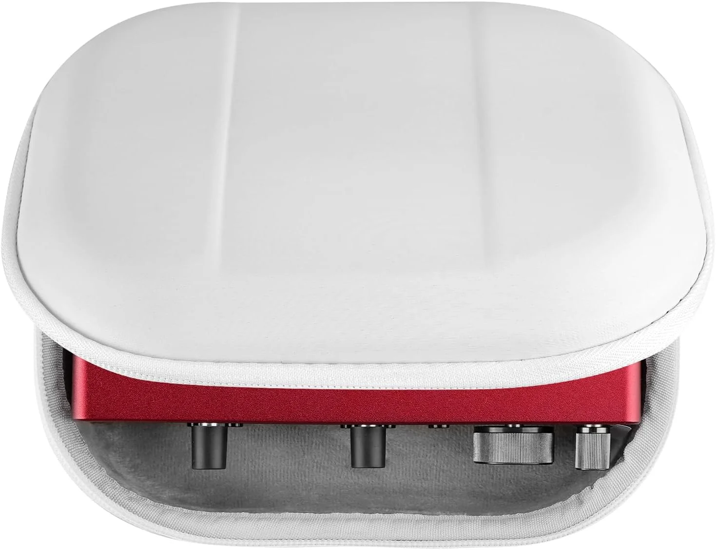 کیف حمل میکسر صوتی Geekria، سازگار با رابط صوتی Focusrite Scarlett 2i2 نسل 3، کیف محافظ هارد شل مسافرتی (سفید)