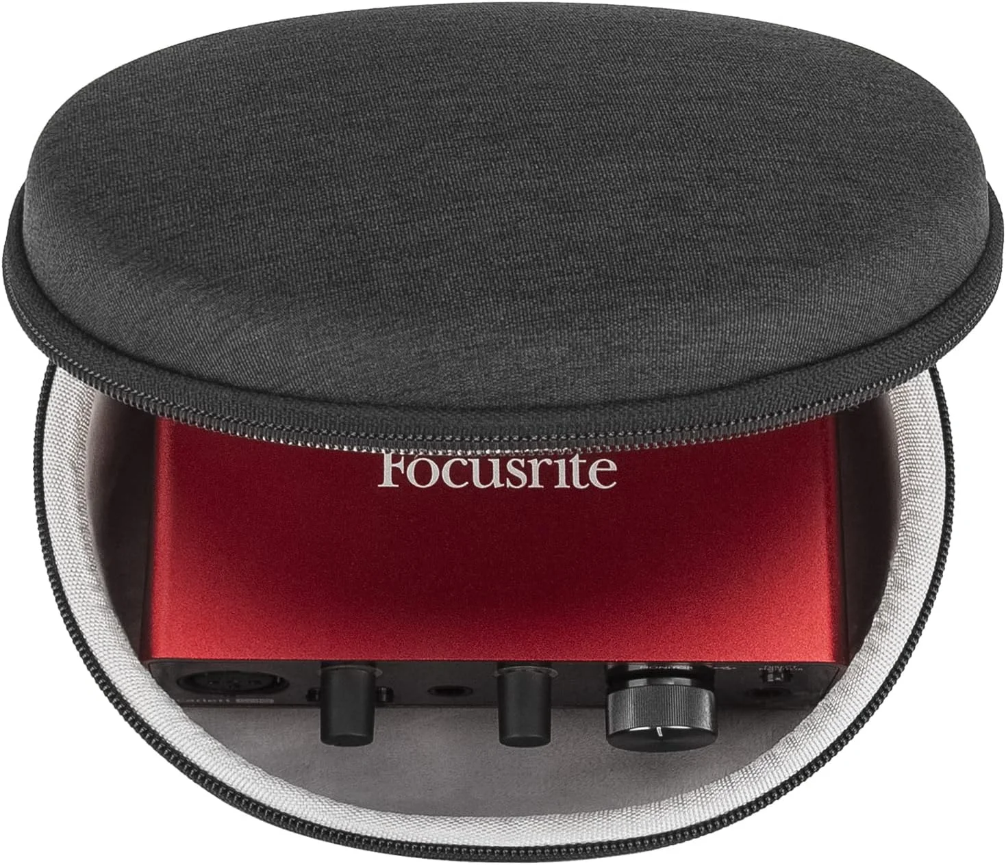 کیف محافظ Geekria Shield سازگار با Focusrite Scarlett Solo نسل سوم، کیف حمل سخت با محفظه کابل (خاکستری)