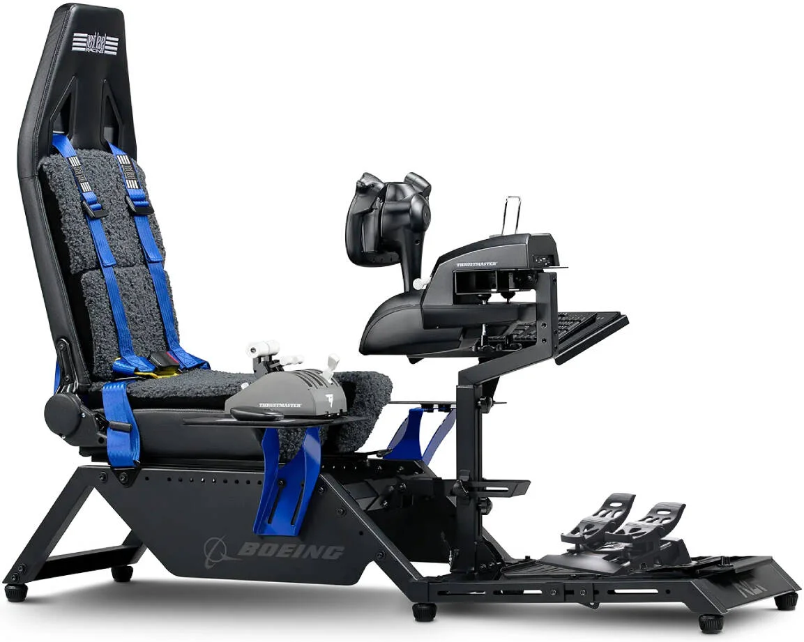 مجموعه شبیه ساز پرواز بوئینگ - شبیه ساز پرواز Next Level Racing نسخه تجاری بوئینگ + بسته یوک Thrustmaster TCA نسخه بوئینگ و پدال های رادر T.Flight
