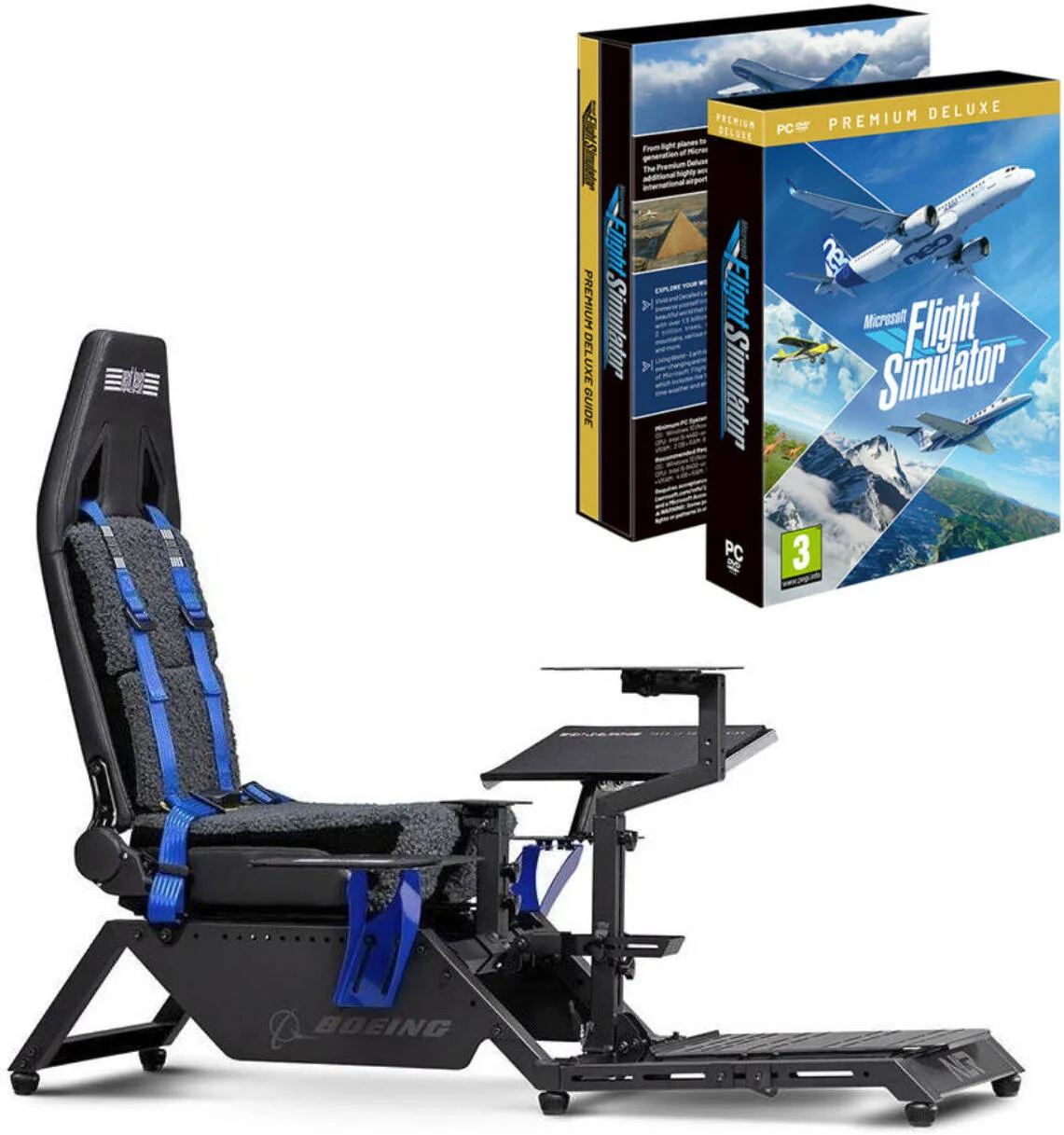 بسته خلبانی بوئینگ - شبیه ساز پرواز Next Level Racing نسخه تجاری بوئینگ + Microsoft Flight Simulator Premium Deluxe | NLR-S027/MSFSPMDLX