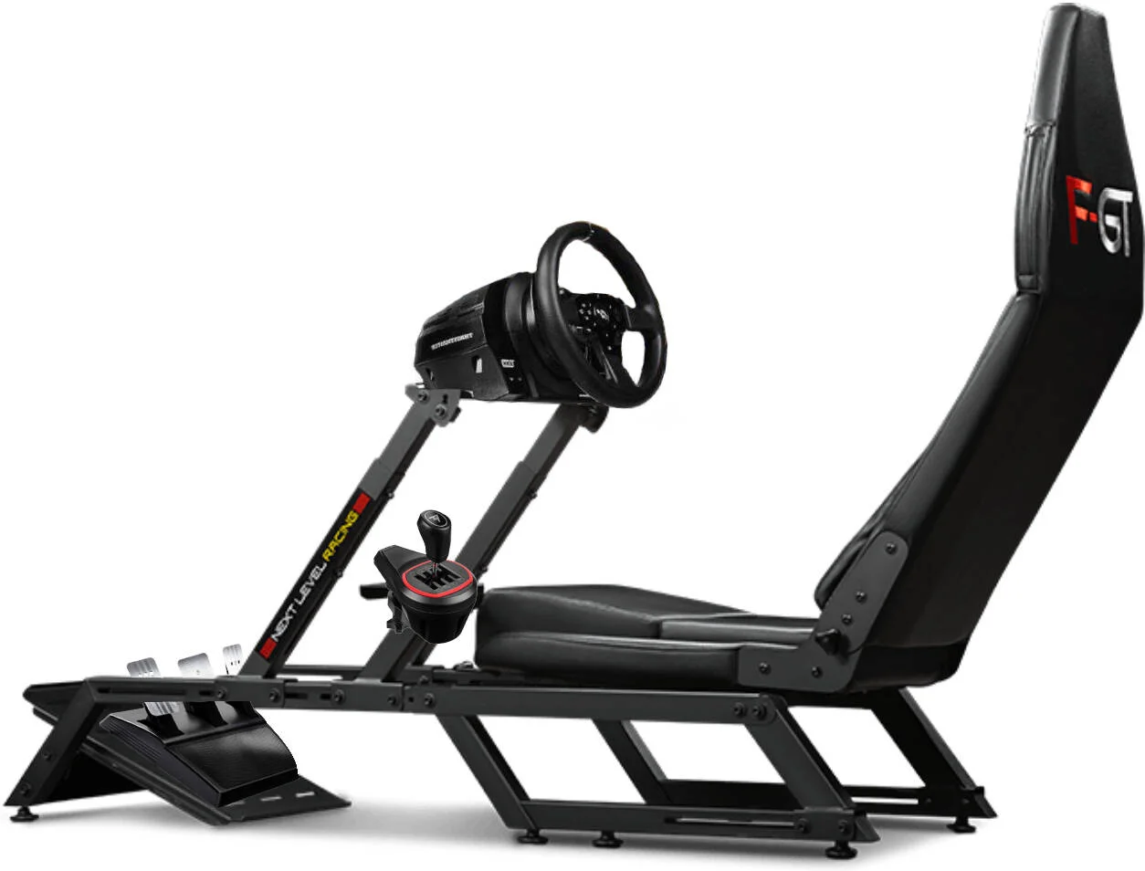 بسته نرم‌افزاری GT/Formula Pro Series - کابین خلبان شبیه‌ساز Next Level Racing F-GT + فرمان مسابقه Thrustmaster T300 RS GT + شیفتر TH8S