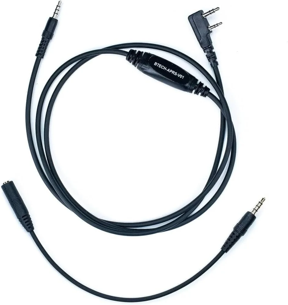 کابل B-Tech APRS-K1 (کابل رابط صوتی) برای BaoFeng، BF-F8HP، UV-82HP، UV-5X3 (سازگار با APRSpro، APRSDroid - اندروید، iOS)