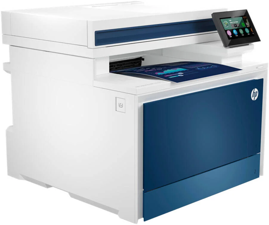 پرینتر چندکاره رنگی لیزری پرو HP مدل 4303fdn، پرینت، کپی، اسکن، فکس، سرعت چاپ تا 35 صفحه در دقیقه، چاپ دوروی اتوماتیک، رزولوشن تا 600x600 dpi، نمایشگر 4.3 اینچی WLED، اسکنر تخت، سفید | 5HH66A