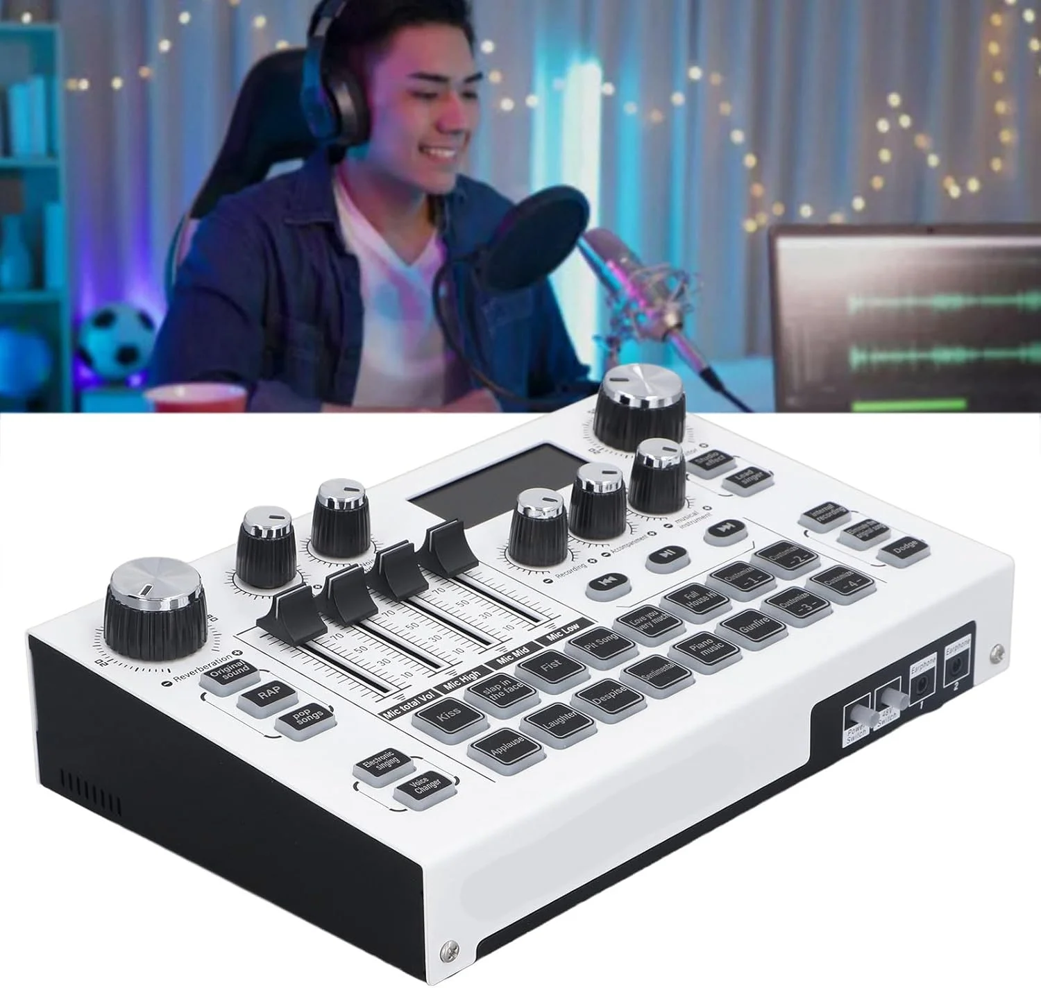 میکسر دیجیتال چند منظوره با تراشه دوگانه DSP، کارت صدای رابط USB سبک و جمع و جور برای استودیو، پخش زنده و ضبط مهمانی میکسر دیجیتال چند منظوره با تراشه دوگانه DSP، کارت صدای رابط USB سبک و جمع و جور برای استودیو، پخش زنده و ضبط مهمانی