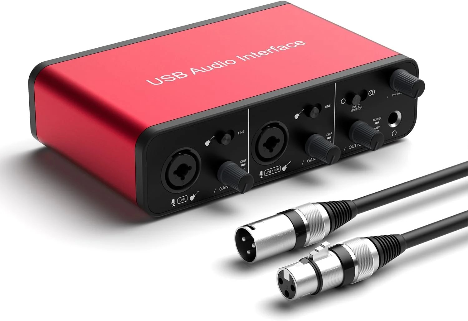 کارت صدای USB 2i2 با پری امپ میکروفون و فانتوم پاور 48 ولت، پشتیبانی از 24 بیت، مناسب برای ضبط با گوشی هوشمند/تبلت/کامپیوتر و سایر تجهیزات به همراه کابل XLR 1.8 متری (بدون نرم افزار ضبط DAW) کارت صدای USB 2i2 با پری امپ میکروفون و فانتوم پاور 48 ولت، پشتیبانی از 24 بیت، مناسب برای ضبط با گوشی هوشمند/تبلت/کامپیوتر و سایر تجهیزات به همراه کابل XLR 1.8 متری (بدون نرم افزار ضبط DAW)