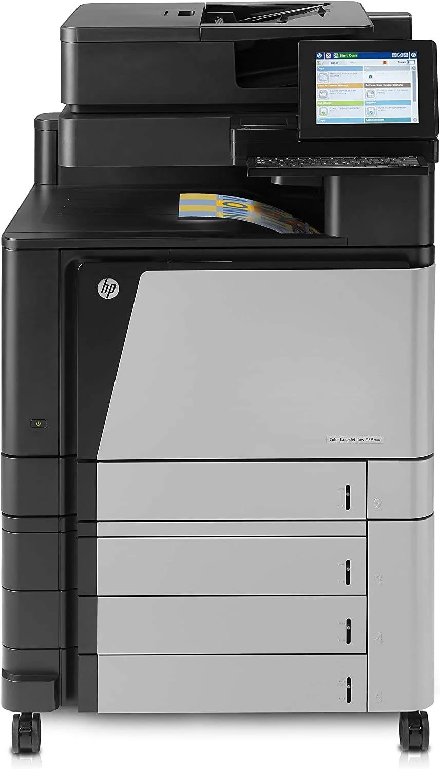 پرینتر چندکاره رنگی لیزری اچ پی مدل LaserJet Enterprise Flow MFP M880z، کپی/اسکن/فکس، سرعت چاپ تا 45 صفحه در دقیقه، رزولوشن 1200x1200 dpi، سینی ورودی 4x500 برگی، ADF، USB 2.0 / 1Gb ETH، مشکی | A2W75A