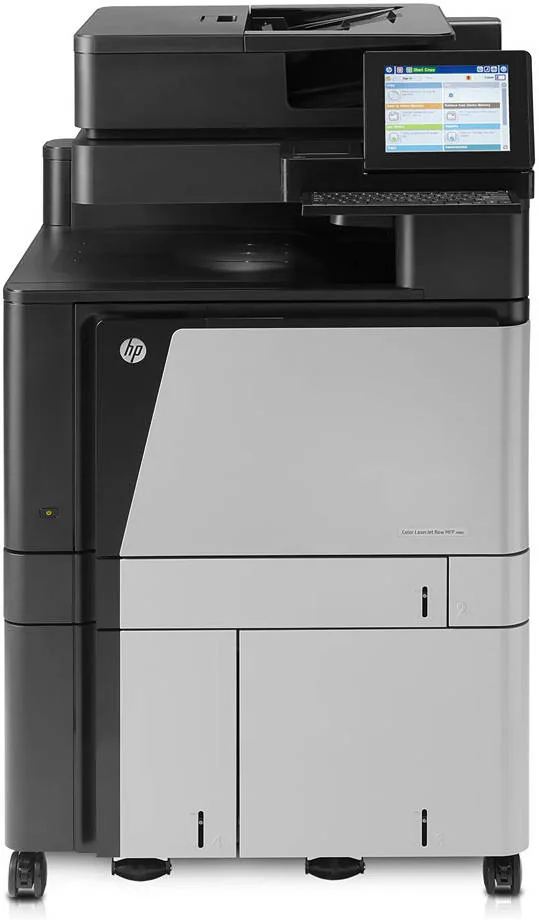 HP Color LaserJet Enterprise flow M880z+ Multifunction Printer, Up to 46 ppm Print Speed, 8" ColorTouch Display, 1200x1200 dpi, 200 Sheets ADF Capacity, USB 2.0 / GB ETH 10/100/1000T, Gray | A2W76A