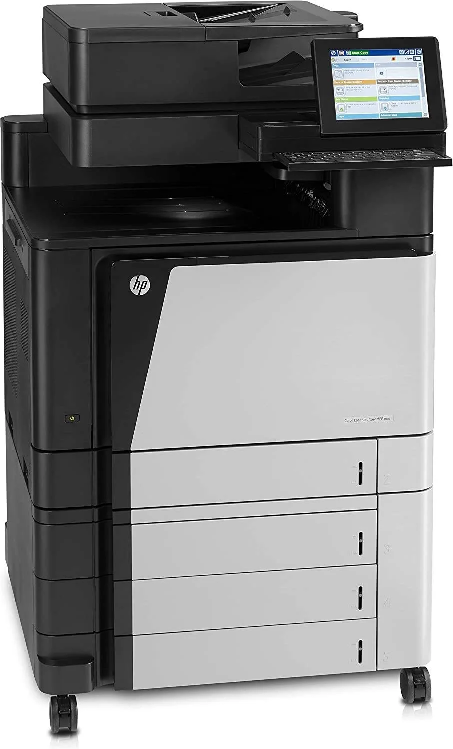 پرینتر چندکاره رنگی لیزری اچ پی مدل LaserJet Enterprise Flow MFP M880z، کپی/اسکن/فکس، سرعت چاپ تا 45 صفحه در دقیقه، رزولوشن 1200x1200 dpi، سینی ورودی 4x500 برگی، ADF، USB 2.0 / 1Gb ETH، مشکی | A2W75A