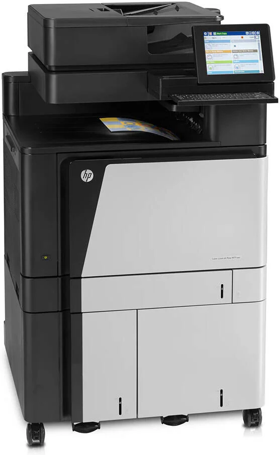 HP Color LaserJet Enterprise flow M880z+ Multifunction Printer, Up to 46 ppm Print Speed, 8" ColorTouch Display, 1200x1200 dpi, 200 Sheets ADF Capacity, USB 2.0 / GB ETH 10/100/1000T, Gray | A2W76A