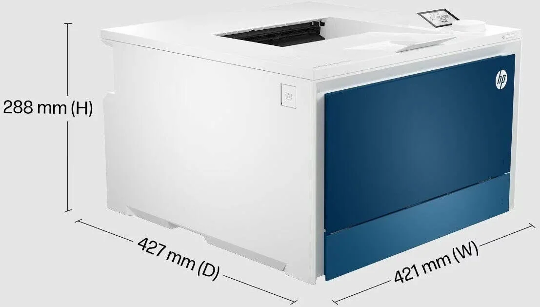 پرینتر رنگی لیزری اچ پی مدل LaserJet Pro 4203dw، سرعت چاپ تا 35 صفحه در دقیقه، رزولوشن تا 600 x 600 DPI، چاپ دوروی اتوماتیک، ظرفیت خروجی حداکثر تا 150 برگ، سفید | 5HH48A