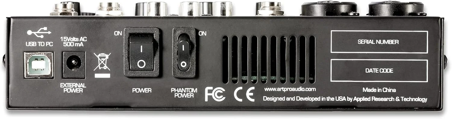 میکسر شش کاناله و رابط صوتی USB مدل ART USBMix6