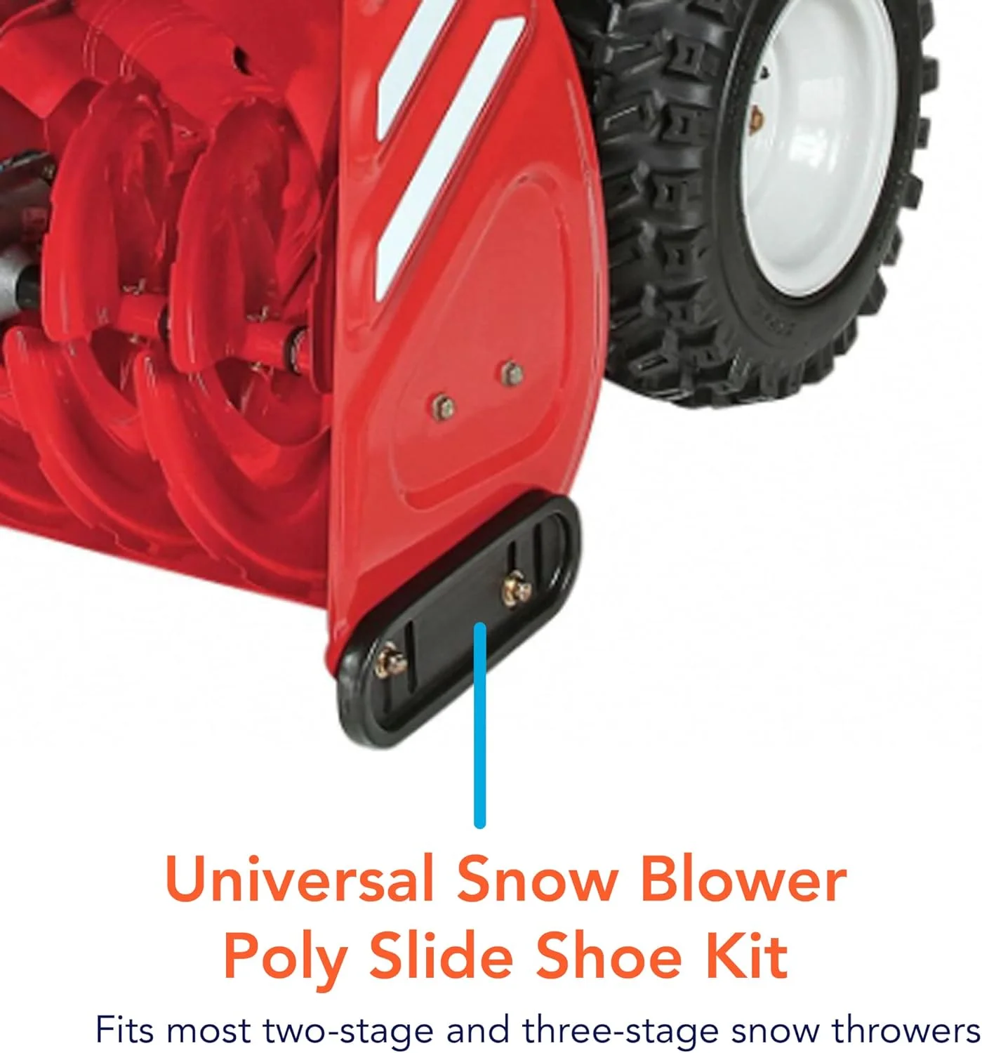 AR-PRO 490-241-0010 لغزنده های برف روب یونیورسال - مناسب برای اکثر برف روب های 2 مرحله ای و 3 مرحله ای - ساخته شده از پلی یورتان بادوام - شامل سخت افزار نصب