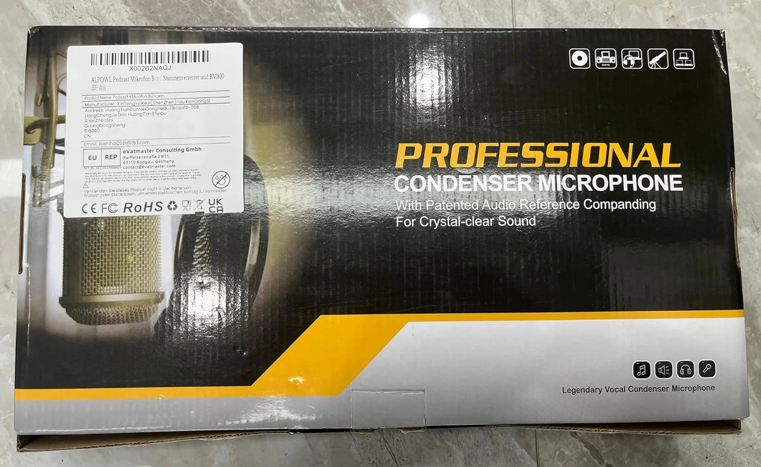 مجموعه میکروفون پادکست ALPOWL با کارت صدای مبدل صدا و BM800