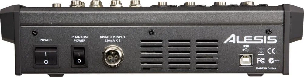 میکسر 8 کانال Alesis Multimix 8 Usb Fx با افکت و رابط صوتی USB، مشکی، 8 کانال + USB