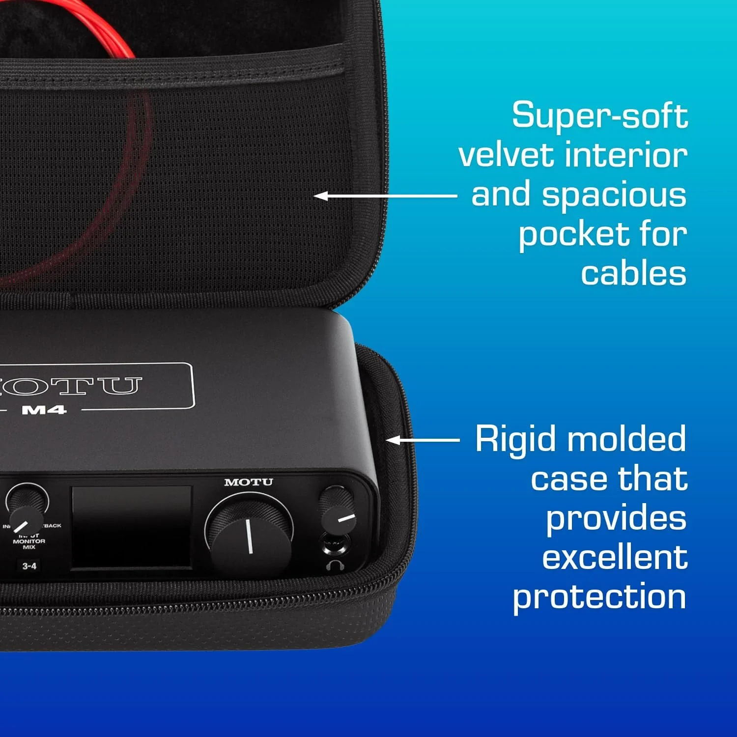 کیف محافظ آنالوگ کیس مدل GLIDE برای Motu M2 / M4 یا Universal Audio Volt 4