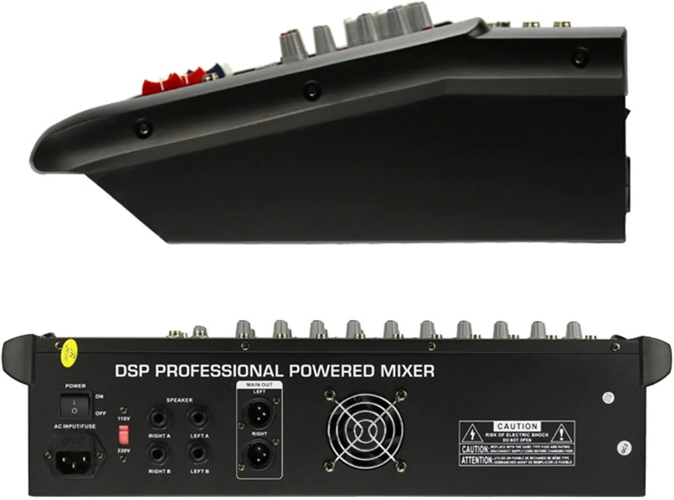 میکسر صدا استودیویی AGAATI، میکسر DJ 10 کانال، میکسر USB، کنترلر رابط تقویت کننده، میکسر صوتی حرفه ای USB Karaoke برای موسیقی DJ