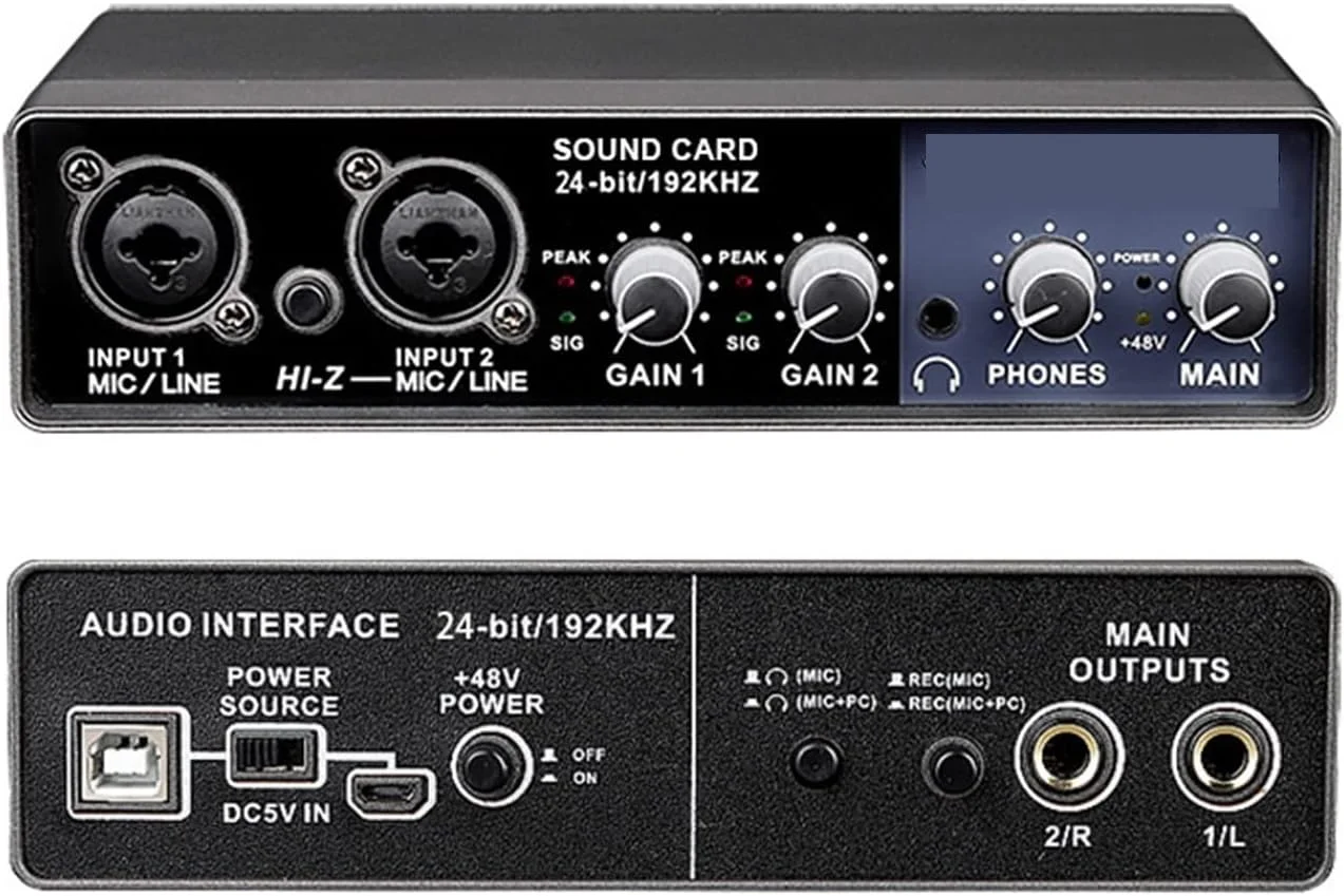 میکسر صدا، رابط کارت صدا با قابلیت مانیتورینگ، کارت صدای حرفه ای برای ضبط مستقیم گیتار الکتریک برای استودیو و آواز