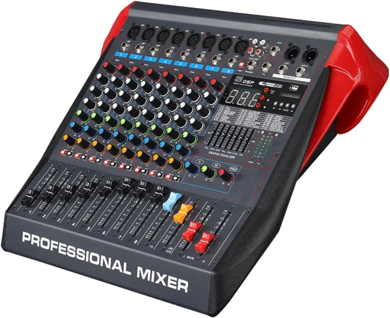 میکسر صدا، میکسر 12 کاناله برای ضبط خانگی، اجرای زنده، استیج، KTV، USB، بلوتوث، پخش MP3