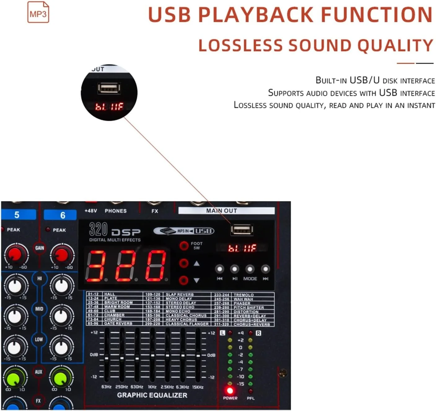 میکسر صدا، میکسر 12 کاناله برای ضبط خانگی، اجرای زنده، استیج، KTV، USB، بلوتوث، پخش MP3