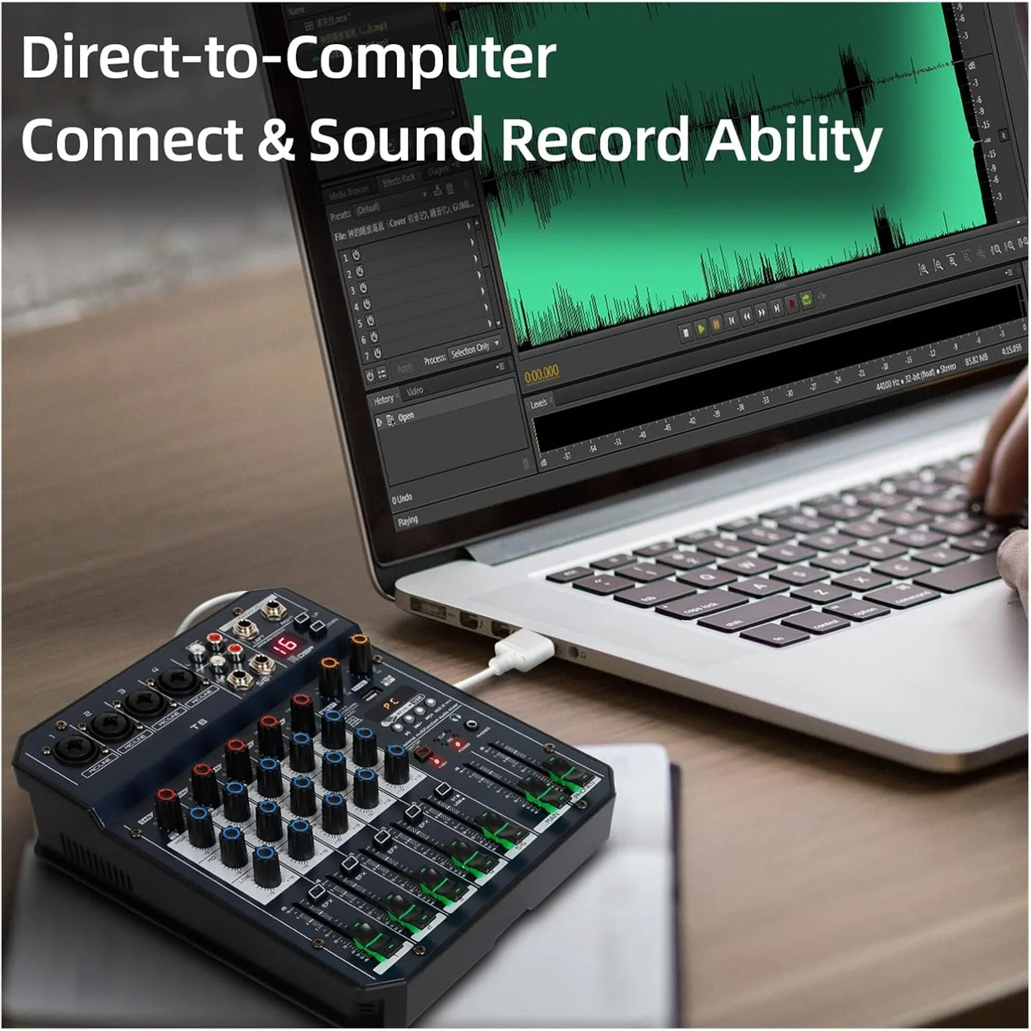 میکسر کارت صدا 6 کاناله با پردازنده 16DSP، رابط کنسول صوتی برای ضبط و استریم کامپیوتر