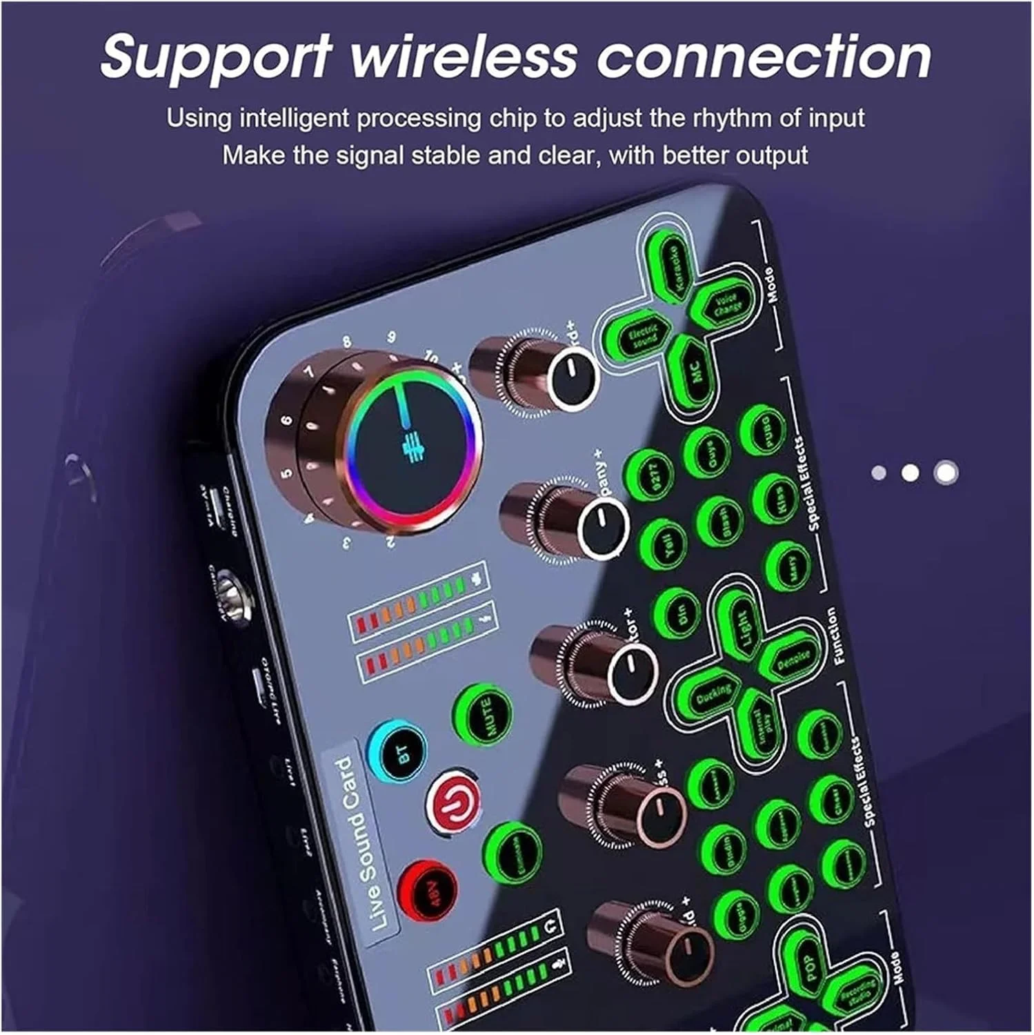 میکسر صدا، رابط میکسر کارت صدای زنده با مبدل افکت های صوتی زنده میکسر DJ برای رایانه شخصی و ضبط رسانه های جاری میکسر صدا، رابط میکسر کارت صدای زنده با مبدل افکت های صوتی زنده میکسر DJ برای رایانه شخصی و ضبط رسانه های جاری