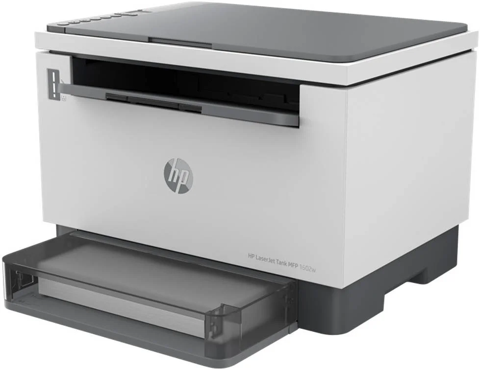 پرینتر لیزری سیاه و سفید چندکاره HP LaserJet Tank MFP 1602w A4، پرینت، اسکن و کپی، سرعت چاپ تا 22 صفحه در دقیقه، USB، وایرلس (Wi-Fi)، بلوتوث، سفید | 2R3E8A