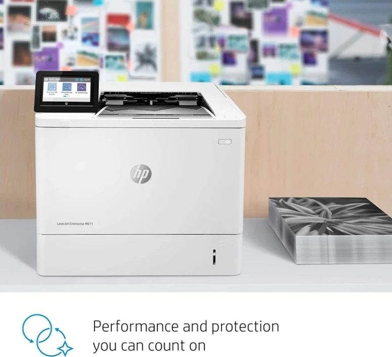 پرینتر لیزری تک رنگ HP M611dn LaserJet Enterprise، سرعت چاپ تا 65 صفحه در دقیقه، رزولوشن 1200x1200 Dpi، چاپ دوروی خودکار، فیدر چند منظوره 100 برگی، سفید | 7PS84A