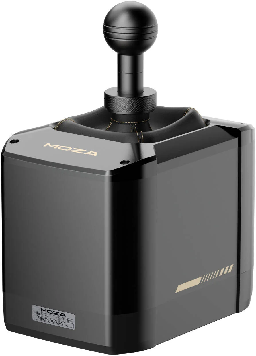 دسته دنده فعال MOZA با پایه شیفتر AB9 FFB و پایه پرواز، اهرم تعویض دنده سریع تمام آلومینیومی، حداکثر گشتاور 12 نیوتن متر، الگوریتم بازخورد نیرو MCLS | AS001/RS079