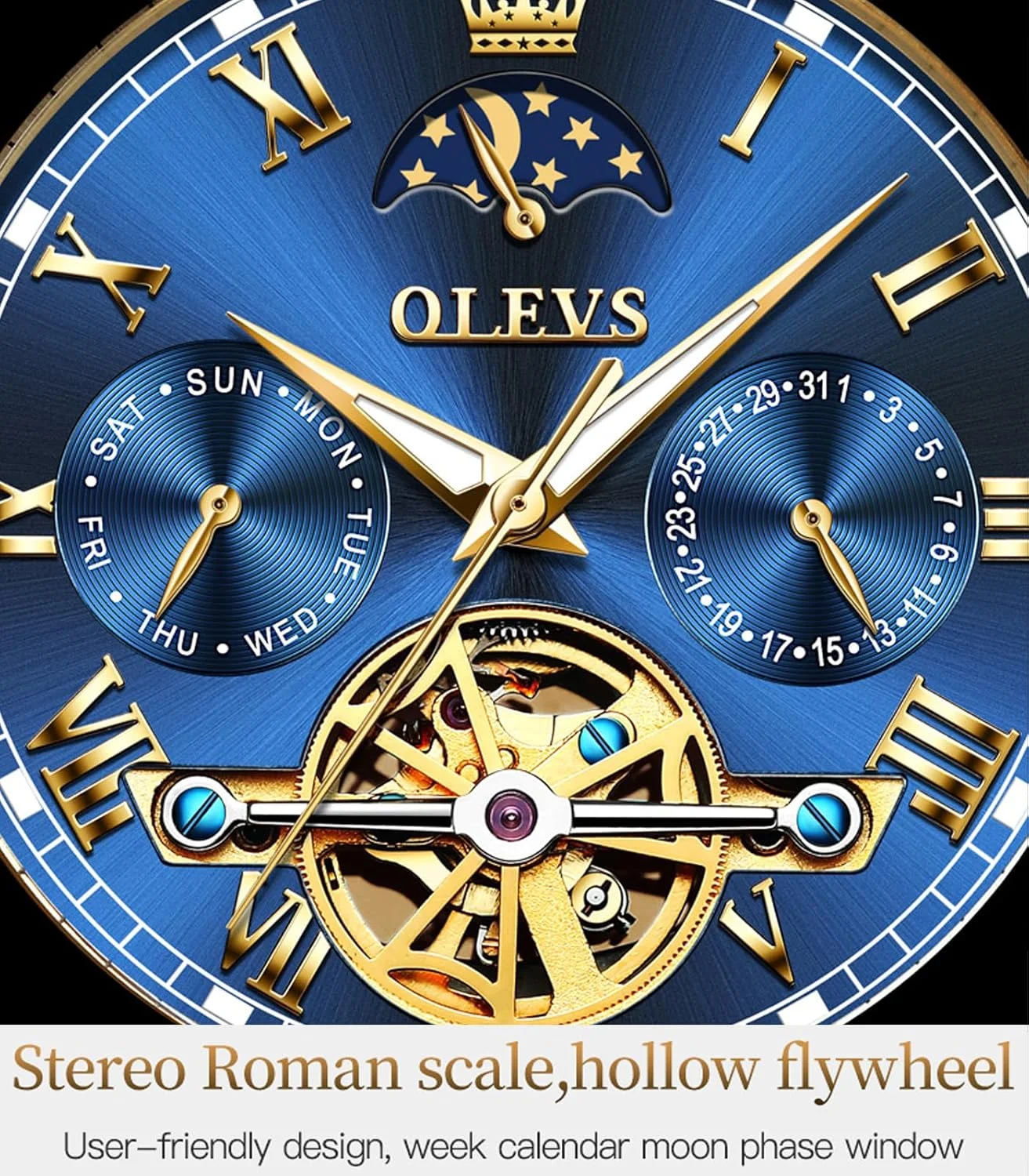 ساعت مچی مردانه اُلِوز، اتوماتیک، اسکلتون، مکانیکی، خودکوک، لوکس، مجلسی، فاز ماه، روز و تاریخ، ضد آب، شبنما، دورنگ، هدیه ساعت مچی مردانه اُلِوز، اتوماتیک، اسکلتون، مکانیکی، خودکوک، لوکس، مجلسی، فاز ماه، روز و تاریخ، ضد آب، شبنما، دورنگ، هدیه