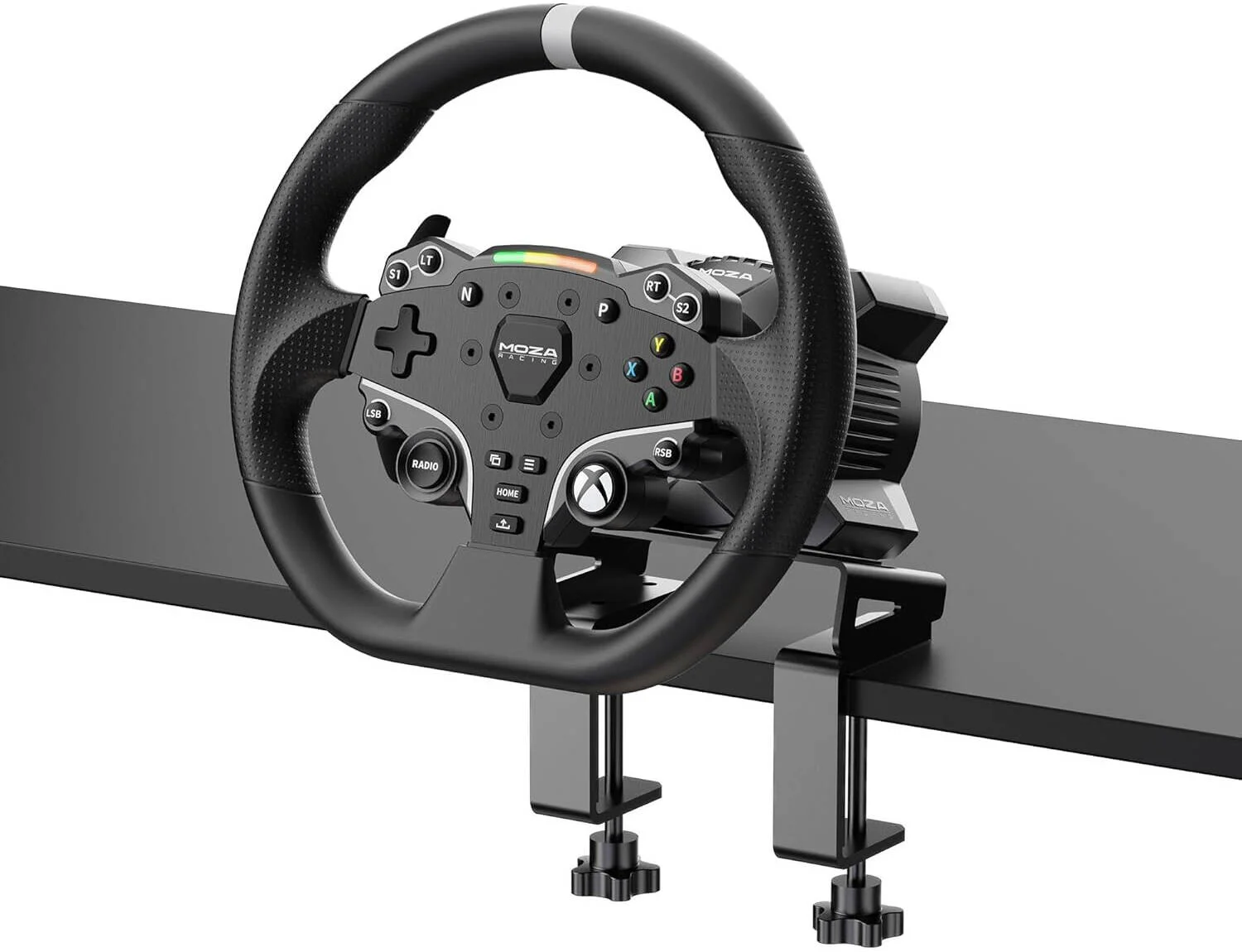 بسته فرمان و پدال MOZA R3 دارای مجوز، برای ایکس باکس و کامپیوتر، با نیروی 3.9 نیوتن‌متر، فرمان مسابقه 11 اینچی، پدال‌ها و گیره رومیزی، همه در یک شبیه‌ساز مسابقه گیمینگ | RS053 R3