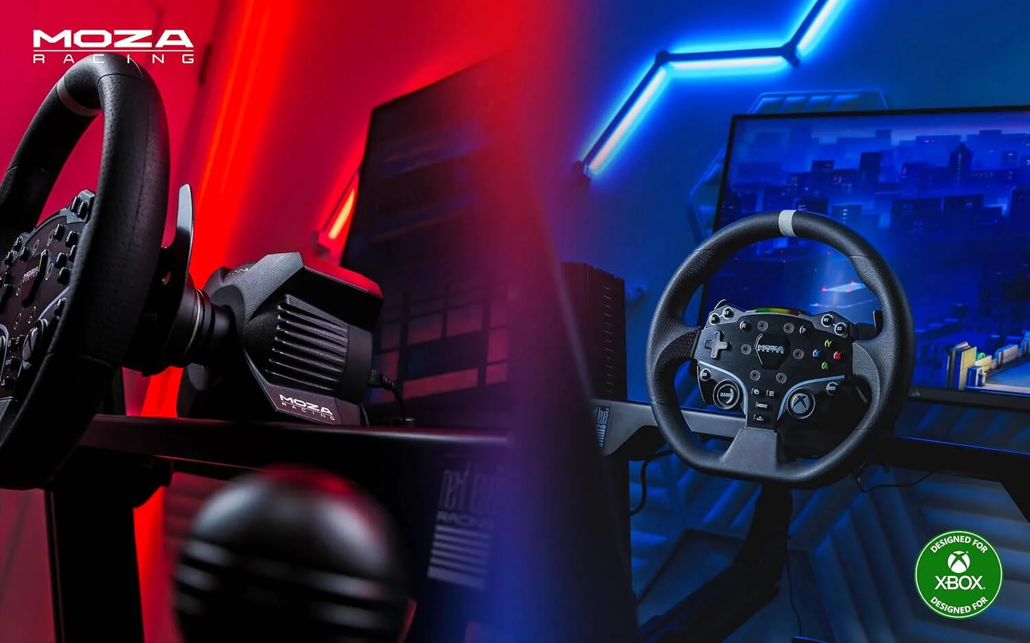 بسته فرمان و پدال MOZA R3 دارای مجوز، برای ایکس باکس و کامپیوتر، با نیروی 3.9 نیوتن‌متر، فرمان مسابقه 11 اینچی، پدال‌ها و گیره رومیزی، همه در یک شبیه‌ساز مسابقه گیمینگ | RS053 R3