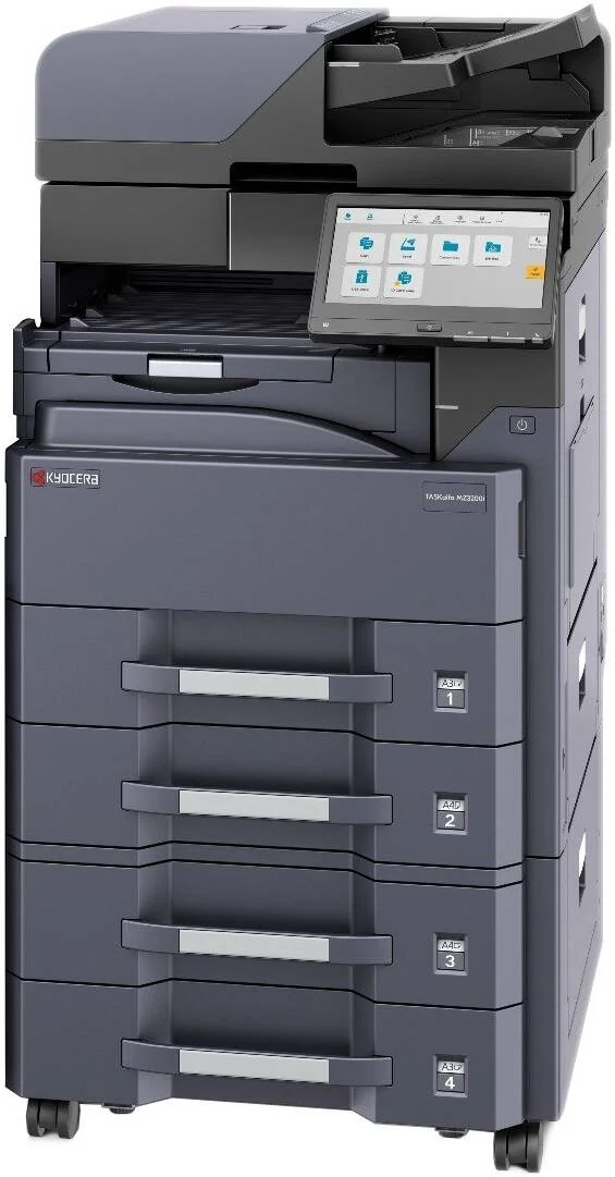 پرینتر لیزری چندکاره سیاه و سفید Kyocera TASKalfa MZ3200i، پرینت، کپی، اسکن و فکس، سرعت پرینت تا 32 صفحه در دقیقه، رزولوشن تا 1200 x 1200 DPI، تا 100 IPM سیمپلکس و 200 IPM دورو، خاکستری | MZ3200i پرینتر لیزری چندکاره سیاه و سفید Kyocera TASKalfa MZ3200i، پرینت، کپی، اسکن و فکس، سرعت پرینت تا 32 صفحه در دقیقه، رزولوشن تا 1200 x 1200 DPI، تا 100 IPM سیمپلکس و 200 IPM دورو، خاکستری | MZ3200i