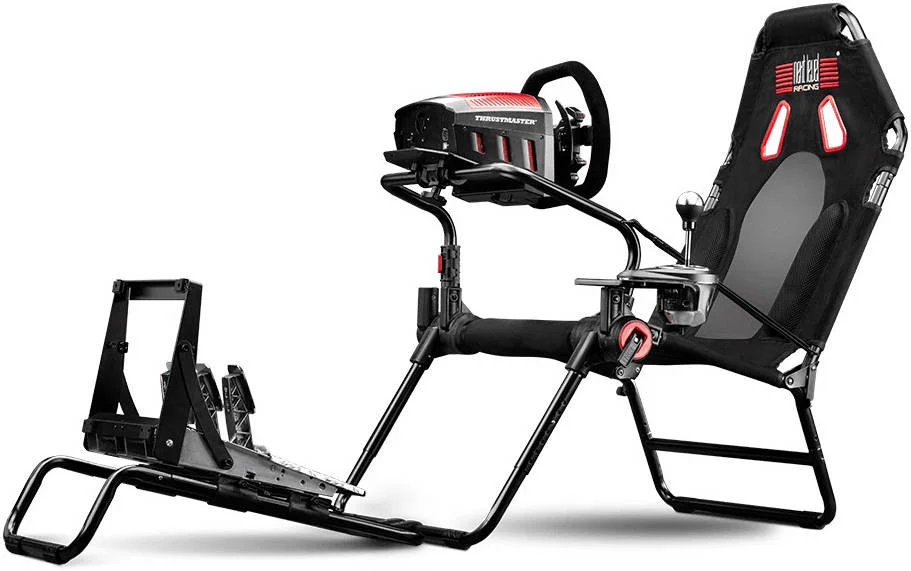 صندلی مسابقه تاشو Next Level Racing GT Lite، فرمان قابل تنظیم، موقعیت و زاویه پدال و دنده، نصب سخت، پارچه بسیار تنفسی، تاشو و نگهداری آسان، مشکی | NLR-S021