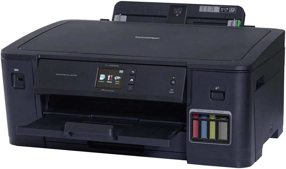 پرینتر مخزن جوهر A3 برادر مدل HL-T4000DW، سرعت چاپ 22/20 صفحه در دقیقه (تک رنگ/رنگی)، رزولوشن تا 1200 x 6000 dpi، سیستم مخزن جوهر قابل شارژ، مشکی | HL-T4000DW پرینتر مخزن جوهر A3 برادر مدل HL-T4000DW، سرعت چاپ 22/20 صفحه در دقیقه (تک رنگ/رنگی)، رزولوشن تا 1200 x 6000 dpi، سیستم مخزن جوهر قابل شارژ، مشکی | HL-T4000DW