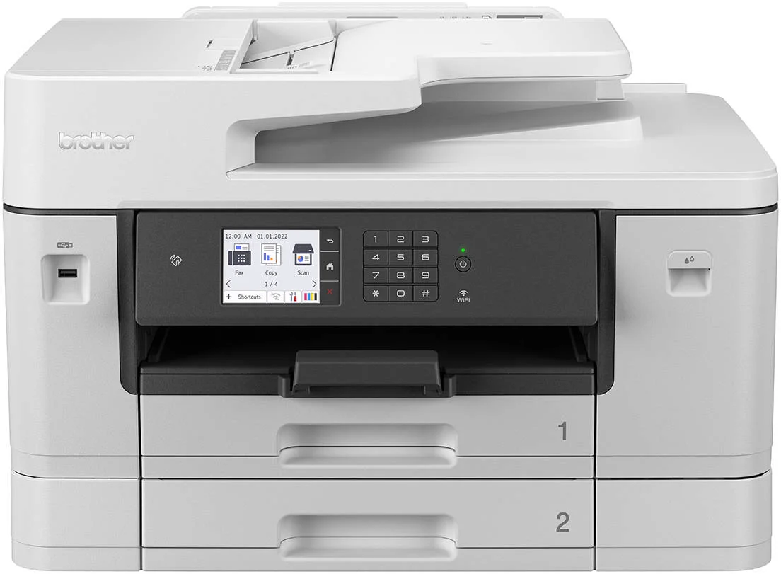 Brother J3940DW MFC A3 Inkjet Printer, Up to 28.0/28.0 ipm Print Speed, Up to 1200 4800 dpi, 3.5" TFT Touch LCD, Up to 500 +100 Sheets Multi-purpose Tray, Wi-Fi / USB 2.0 | J3940DW