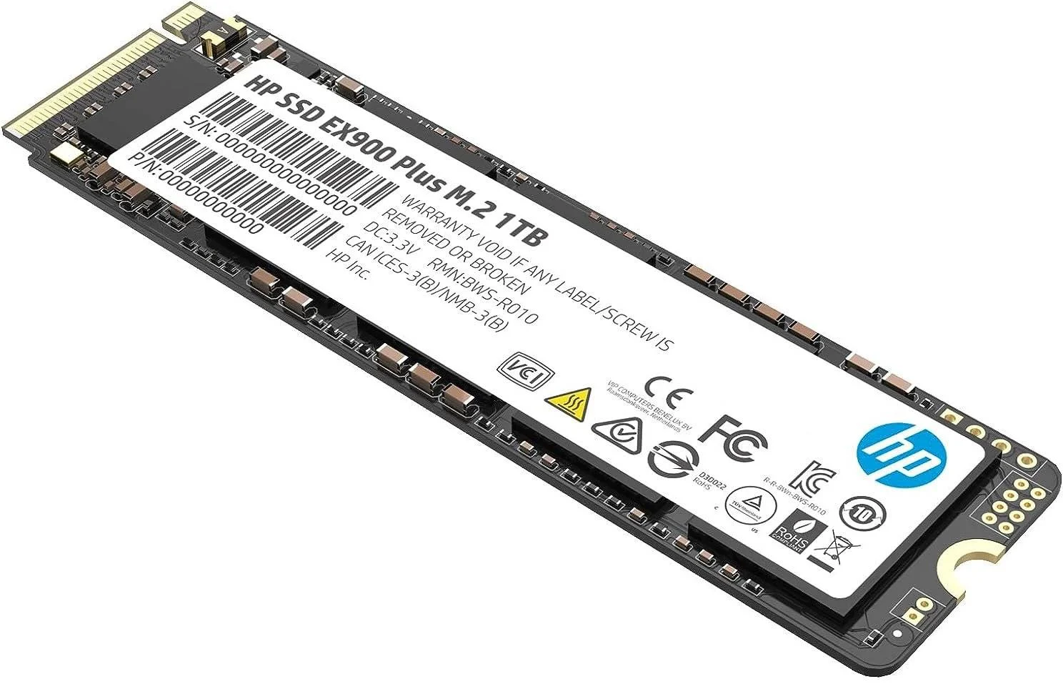 HP EX900 Plus NVMe PCIe M.2 SSD، ظرفیت 1 ترابایت، سرعت خواندن تا 3300 مگابایت بر ثانیه، سرعت نوشتن تا 2700 مگابایت بر ثانیه، PCIe GEN 3 x4، 8 گیگابیت بر ثانیه، فلش 3D NAND | 35M34AA#UUF HP EX900 Plus NVMe PCIe M.2 SSD، ظرفیت 1 ترابایت، سرعت خواندن تا 3300 مگابایت بر ثانیه، سرعت نوشتن تا 2700 مگابایت بر ثانیه، PCIe GEN 3 x4، 8 گیگابیت بر ثانیه، فلش 3D NAND | 35M34AA#UUF