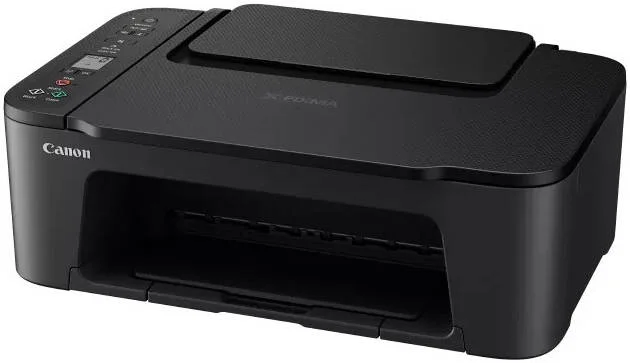 پرینتر جوهرافشان چندکاره بی‌سیم کانن PIXMA، سرعت چاپ 7.7 تصویر در دقیقه (سیاه و سفید) / 4.0 تصویر در دقیقه (رنگی)، ظرفیت 60 برگه، صفحه نمایش LCD 1.5 اینچی، سازگار با Chromebook، Wi-Fi دو بانده، مشکی | TS3720 / TS3725