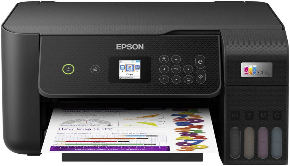 پرینتر رنگی سه کاره EPSON EcoTank L3260 A4 با Wi-Fi Direct و صفحه نمایش LCD، رزولوشن 1200 DPIx2400 DPI، سرعت چاپ 33ppm، سرعت اسکن 200 DPI، سینی کاغذ 100 برگی، مشکی | C11CJ66414