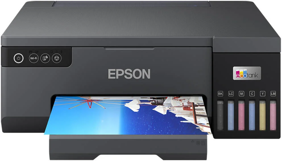پرینتر عکس رنگی A4 با حجم بالا EPSON EcoTank L8050، چاپ عکس های بدون حاشیه 10x15 سانتی متر، رزولوشن 5.760 x 1.440 DPI، سرعت چاپ 22 صفحه در دقیقه، مشکی | C11CK37405