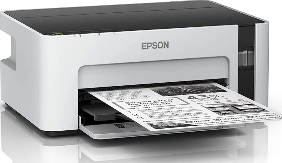 پرینتر تک رنگ مخزن دار اپسون EcoTank M1100، ۱۸۰ نازل مشکی، رزولوشن ۱۴۴۰x۷۲۰ DPI، جوهر پیگمنت، سفید | C11CG95404BY پرینتر تک رنگ مخزن دار اپسون EcoTank M1100، ۱۸۰ نازل مشکی، رزولوشن ۱۴۴۰x۷۲۰ DPI، جوهر پیگمنت، سفید | C11CG95404BY