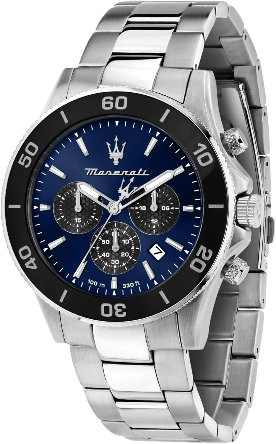 ساعت مچی مردانه مازراتی مدل R8873600009، استیل ضد زنگ، کرنوگراف، نمایشگر تاریخ، ثانیه شمار کوچک، صفحه آنالوگ آبی رنگ، رنگ بند نقره ای، آبی، سایز 43، موتور ژاپنی ساعت مچی مردانه مازراتی مدل R8873600009، استیل ضد زنگ، کرنوگراف، نمایشگر تاریخ، ثانیه شمار کوچک، صفحه آنالوگ آبی رنگ، رنگ بند نقره ای، آبی، سایز 43، موتور ژاپنی