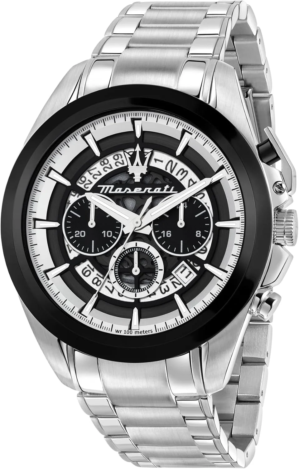 ساعت مچی مردانه مازراتی مدل Sport Chronograph Date Small Seconds با صفحه آنالوگ اسکلتون - R8873612059