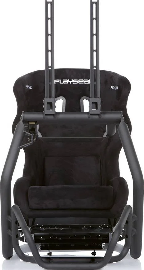 صندلی مسابقه حرفه ای Playseat Sensation Pro، پوشش فلزی کامل، گزینه صندلی قابل تعویض، تنظیمات با کمک نیرو، سازگار با تمام فرمان ها و مجموعه پدال ها، آلکانترا مشکی | RSP00142