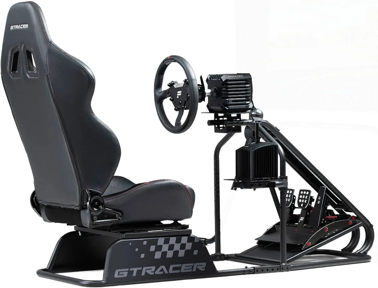مجموعه مسابقات اتومبیلرانی - صندلی های مسابقه Next Level Racing GTRacer، فرمان مسابقه Thrustmaster T300 RS GT سازگار با PS5/PC، دسته دنده اضافی Thrustmaster TH8A